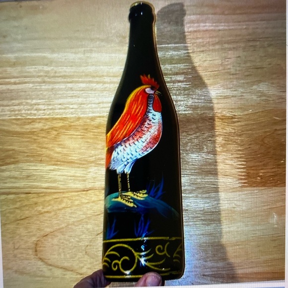 Handpainted Bottle Rooster - Picture 1 of 6